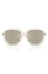 Moncler 54mm Aviator Sunglasses In White