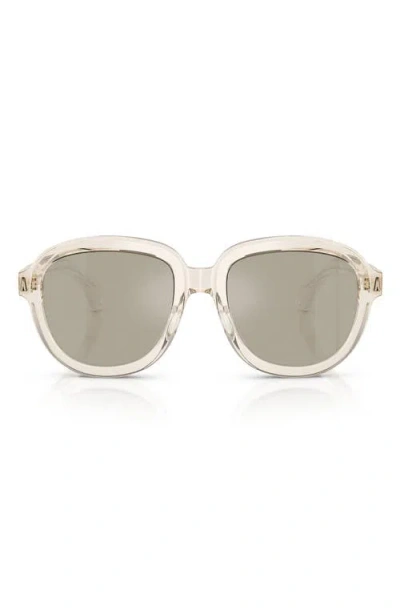 Moncler 54mm Aviator Sunglasses In Shiny Butter/brown Gold