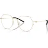 Moncler 54mm Irregular Optical Glasses In Gold