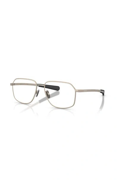 Moncler 54mm Rectangle Optical Glasses In Gray