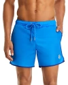 Moncler Logo Patch Swim Shorts Blue In Bright Blue