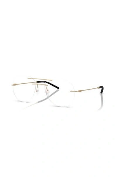 Moncler 55mm Irregular Optical Glasses In Gold