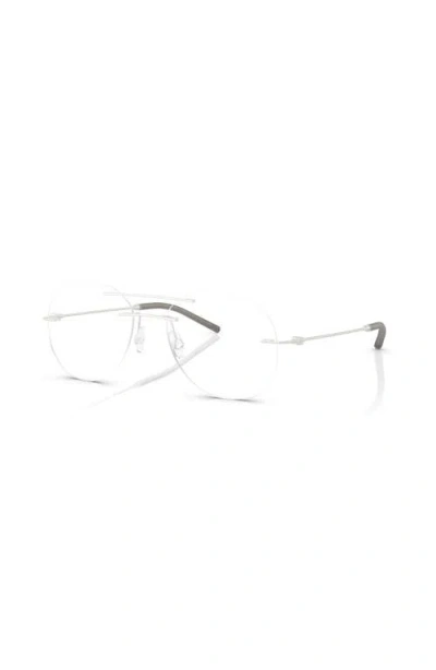 Moncler 55mm Irregular Optical Glasses In Transparent