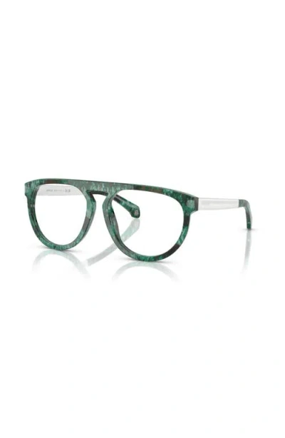 Moncler 55mm Pilot Optical Glasses In Green