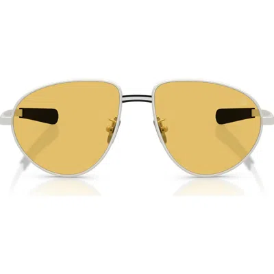 Moncler 55mm Pilot Sunglasses In Yellow