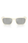 Moncler Colada Smoke Mirror Rectangular Men's Sunglasses Ml0285-f 21c 58 In Silver Mirror