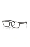 Moncler 55mm Rectangle Optical Glasses In Gray
