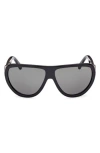 Moncler 62mm Pilot Sunglasses In Black