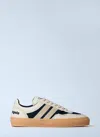 Moncler Sneakers Monaco2 En Toile Et Daim X Palm Angels In White