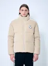 Moncler X Palm Angels Abrolhos Corduroy Short Down Jacket Beige In Neutral
