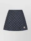 Moncler Navy Blue Diamond-quilted Mini Skirt