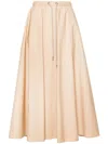 Moncler A-line Midi Cotton Skirt In 中性色