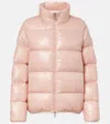 Moncler Women Pink Abbadia Short Down Jacket In Pink