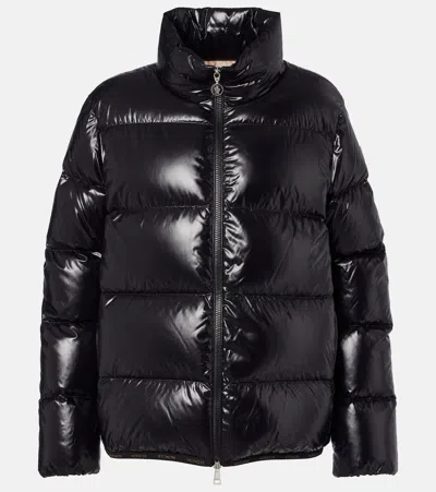 Moncler Abbadia Short Down Jacket High Collar In Black