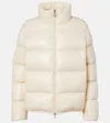 Moncler Abbadia Short Down Jacket High Collar In White