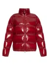 Moncler High Shine Quilted Jacket With Stand Collar