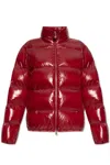 Moncler Abbadia Long-sleeved Down Jacket In Red