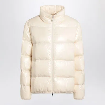 Moncler Abbadia Puffer Jacket In Lacquered Nylon In White