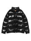 Moncler Padded Jackets With High Collar And Side Pockets In Black
