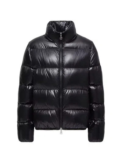 Moncler Abbadia Quilted Logo-patch Jacket In Black