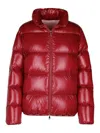 Moncler Abbadia Puffer Jacket In Rojo