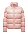 Moncler Women Pink Abbadia Short Down Jacket In Pink