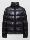 Moncler Abbadia Short Down Jacket High Collar In Black