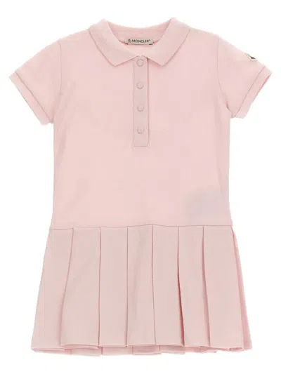 Moncler Kids' Cotton Piqué Polo Shirt Dress In Multi