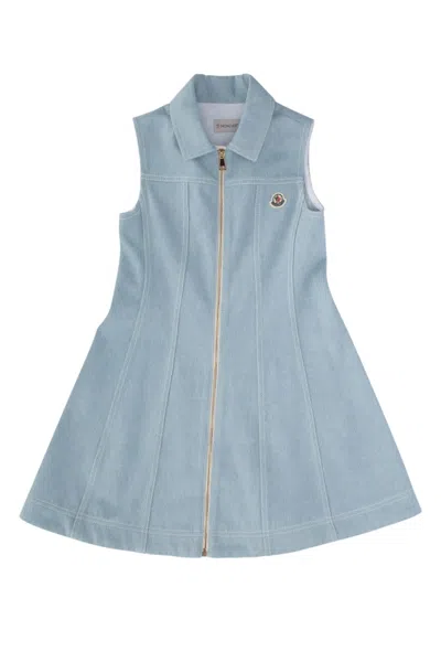 Moncler Kids' Abito In Clear Blue