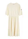 MONCLER MONCLER ABITO COTTON AND WOVEN MIDI DRESS