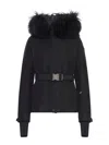 Moncler Laplance Gore-tex Shearling-trimmed Hooded Down Ski Jacket In Black