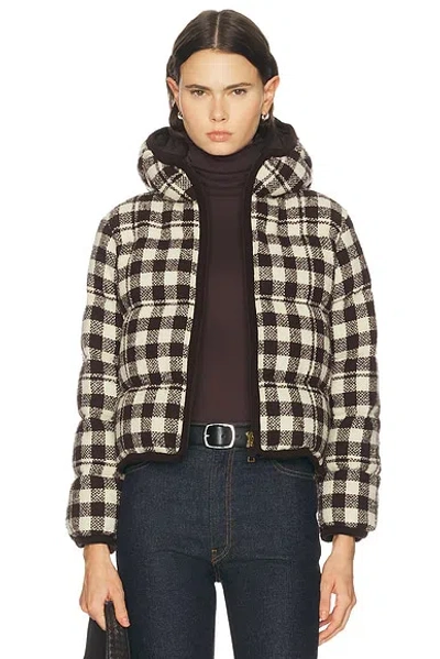 Moncler Abstraction Jacket In Brown Check