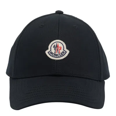 Moncler Logo Baseball Cap In Blue