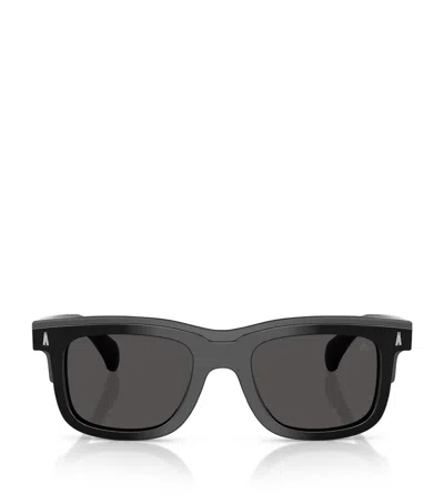 Moncler Acetate Claro Me6004 Sunglasses In Shiny Black