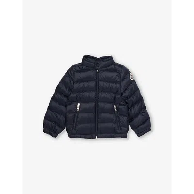 Moncler Babies' Acorus Logo-patch Shell-down Puffer Jacket 3-36 Month In Navy