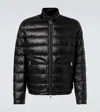 Moncler Men's Acorus Nylon Puffer Moto Jacket In Black