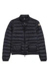 Moncler Acorus Short Down Jacket In Blue