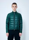Moncler Logo-patch Padded Jacket In Green
