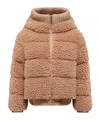 Moncler Adalbertas Teddy Hooded Down Jacket In Black