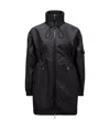 Moncler Adhemar Water-repellent Long Parka Jacket In Black