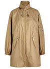 Moncler Enet Technical Twill Parka In Beige