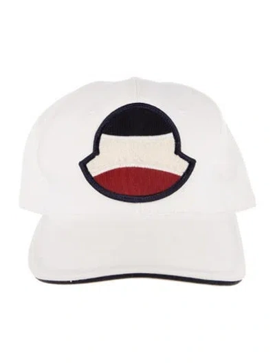 Pre-owned Moncler Adjustable Baseball Cap In White