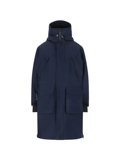 Moncler Adjustable-hood Coat In Blue