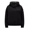 Moncler Logo-appliqué Satin Hoodie In Black