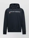 Moncler Grenoble Logo Embroidered Long-sleeved Hoodie In Black