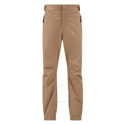 Moncler Adjustable Waistband Zip Detailed Pants In Beige