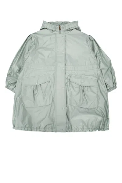 Moncler Kids' Afet Long Parka In Green