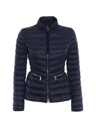 Moncler Agate Zipped Padded Jacket In Blue
