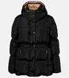 Moncler Agneux Square-quilted Hooded Short Down Jacket In Black