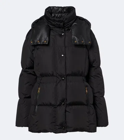 Moncler Agneux Hooded Padded-down Jacket In Animal Print